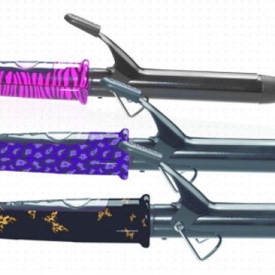 TI CURLING TENACILLA TONG PURPLE LEOPARD